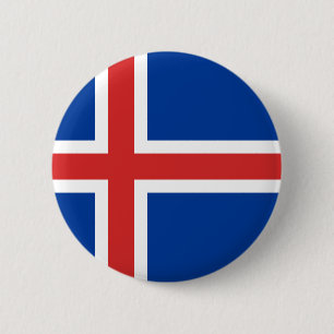 Low Cost! Iceland Flag Pinback Button