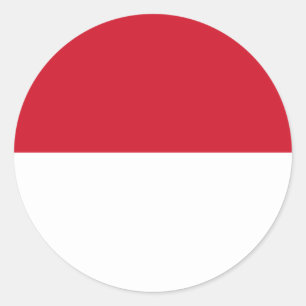 Low Cost! Indonesia Flag Classic Round Sticker