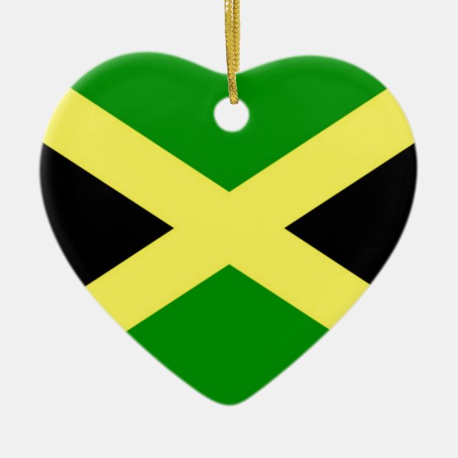 Low Cost! Jamaica Flag Ceramic Ornament (Front)