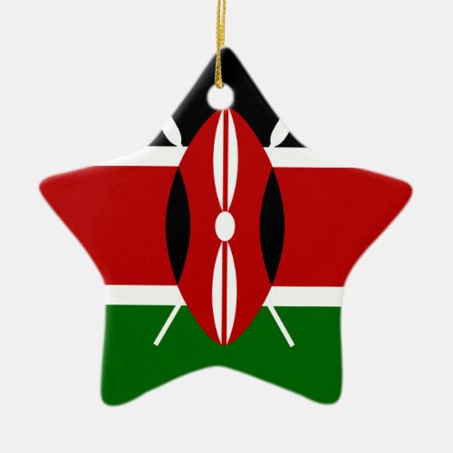Low Cost Kenya Flag Ceramic Ornament