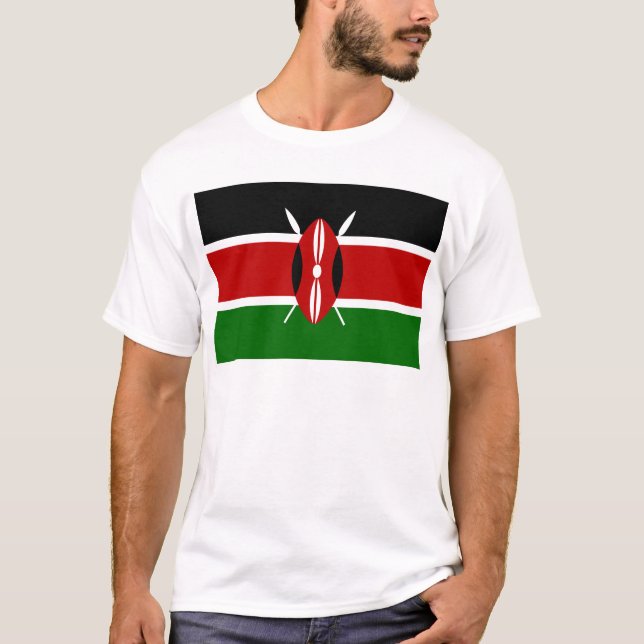 Low Cost! Kenya Flag T-Shirt (Front)