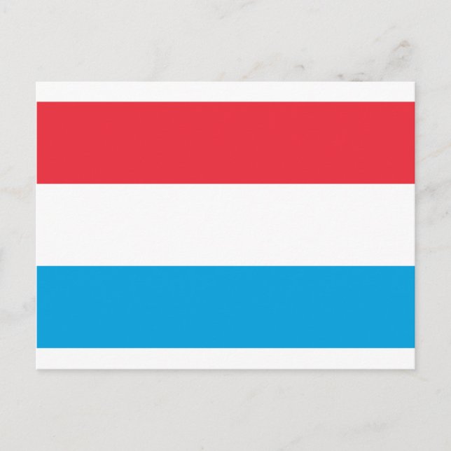 Low Cost! Luxembourg Flag Postcard (Front)