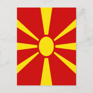Low Cost! Macedonia Flag Postcard