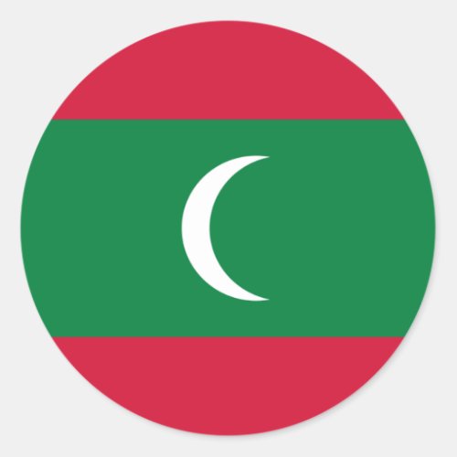 Low Cost Maldives Flag Classic Round Sticker