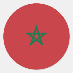 Low Cost! Morocco Flag Classic Round Sticker