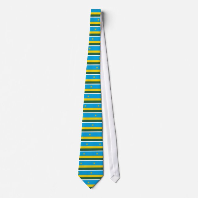 Low Cost! Rwanda Flag Neck Tie (Front)