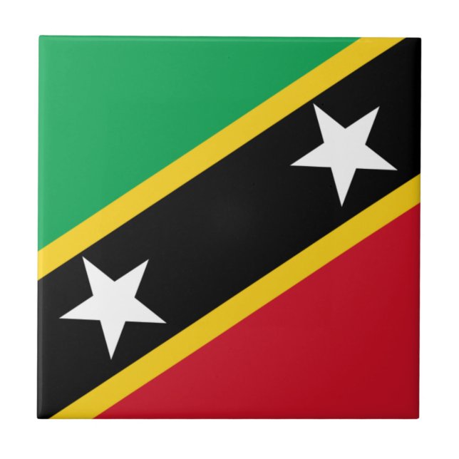 Low Cost! Saint Kitts and Nevis Flag Tile (Front)