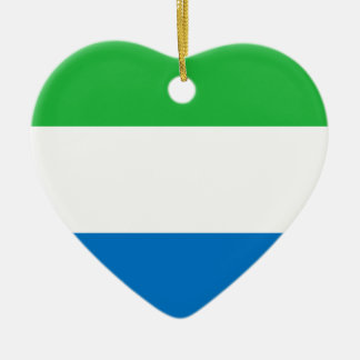 Low Cost! Sierra Leone Flag Ceramic Ornament