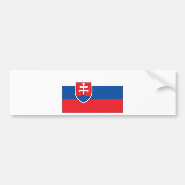 Low Cost! Slovakia Flag Bumper Sticker (Front)