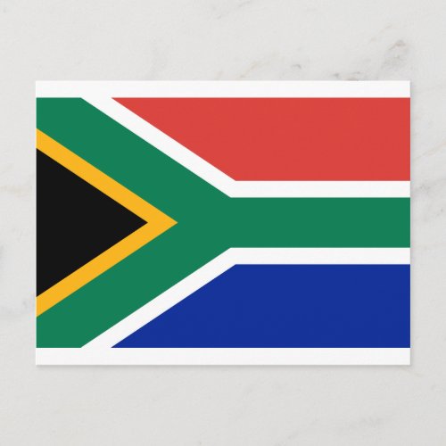 Low Cost South Africa Flag Postcard