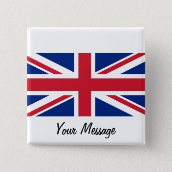 Low Cost Union Jack Flag Badge Name Tag Pinback Button by DigitalDreambuilder at Zazzle