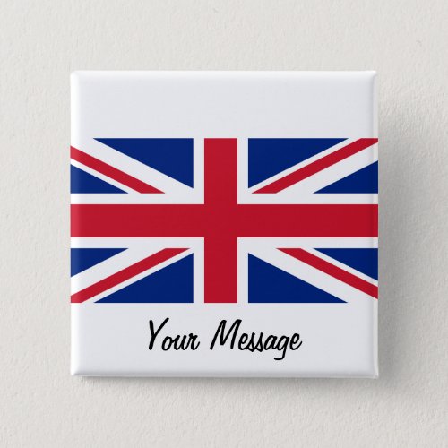 Low Cost Union Jack Flag Badge Name Tag Pinback Button