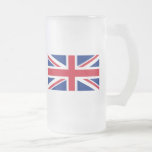 Low Cost Union Jack Flag Of Great Britain Glass Frosted Glass Beer Mug at Zazzle