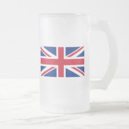 Low Cost Union Jack Flag Of Great Britain Glass Frosted Glass Beer Mug at Zazzle