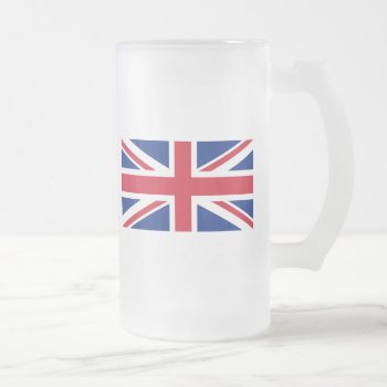 Low Cost Union Jack Flag Of Great Britain Glass Frosted Glass Beer Mug by DigitalDreambuilder at Zazzle