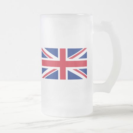 Low Cost Union Jack Flag Of Great Britain Glass Frosted Glass Beer Mug