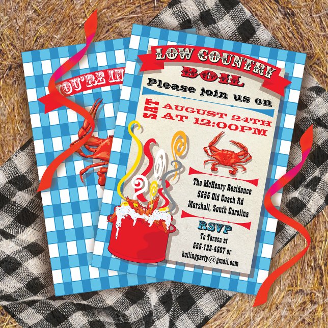 Low Country Boil Party Invitation (Creator Uploaded)