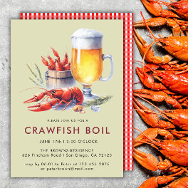 Low Country Crawfish Boil Party Family Cookout Invitation