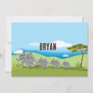 Low elephants — Africa Savanne Invitation