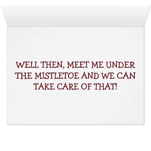 LOW "ELF ESTEEM" THEN MEET ME UNDER MISTLETOE! (Inside Horizontal (Bottom))