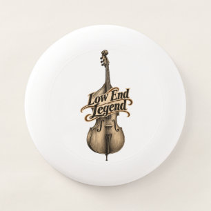 Low End Legend Upright Double Bass Musician Emblem Wham-O Frisbee