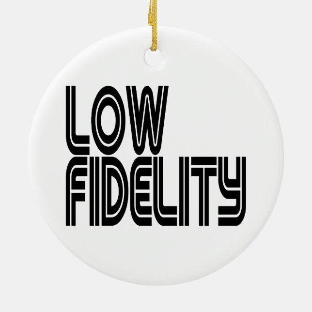 Low Fidelity Ceramic Ornament (Back)