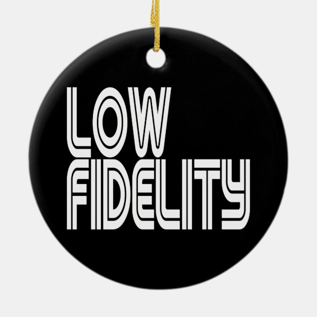 Low Fidelity Ceramic Ornament (Back)