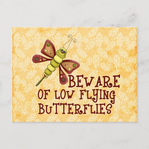 Low Flying Butterflies Postcard