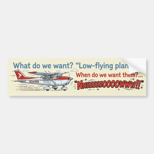 Low-Flying Planes Bumper Sticker (Front)