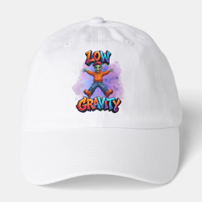 Low Gravity Funny Alien Space Humor Design Hat (Front)