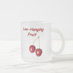 Low-Hanging Fruit Frosted Glass Coffee Mug