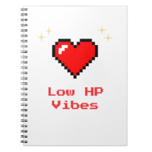 Low HP Vibes – Pixel Heart Gamer Notebook