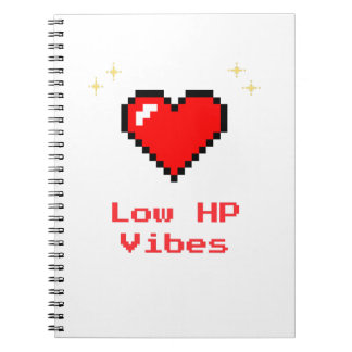 Low HP Vibes – Pixel Heart Gamer Notebook