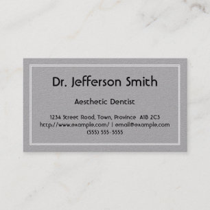 Low-Key Aesthetic Dentist Business Card