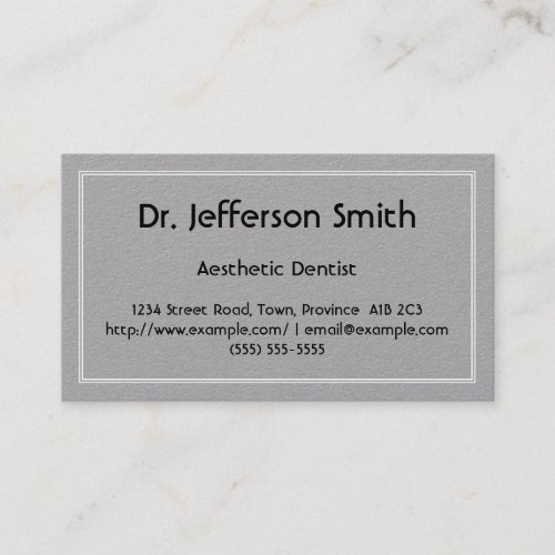 Low_Key Aesthetic Dentist Business Card