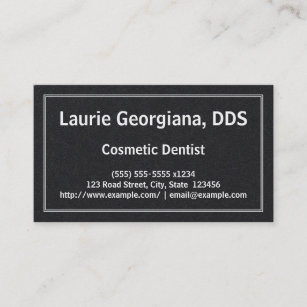 Low-Key and Basic Cosmetic Dentist Business Card