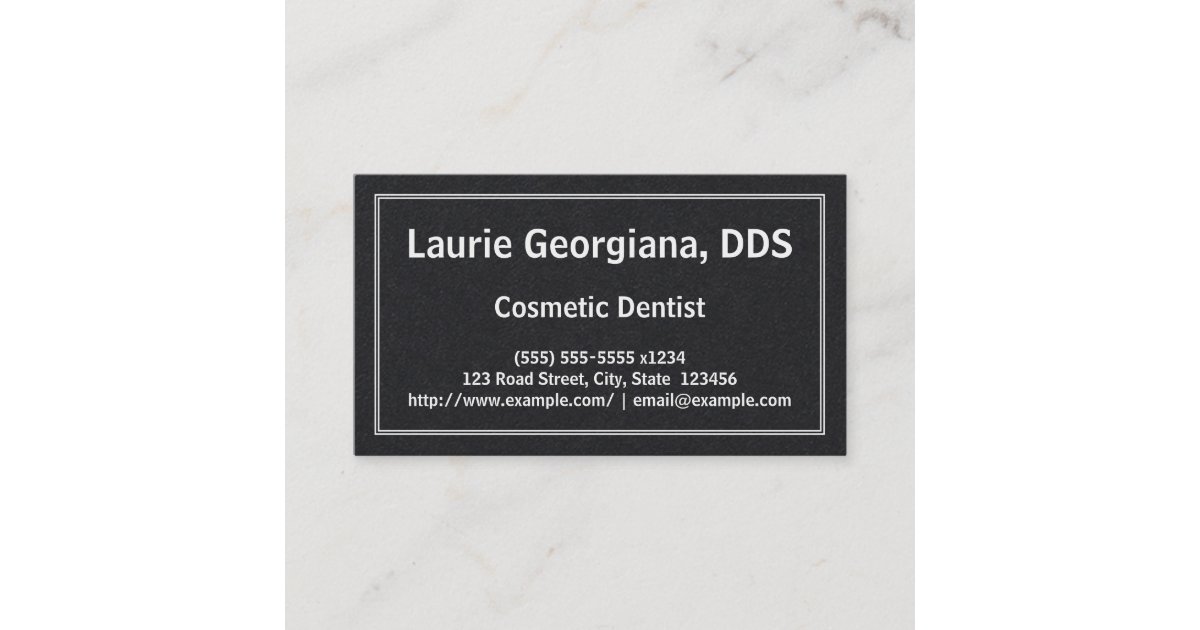 Low Key And Basic Cosmetic Dentist Business Card Zazzle Com