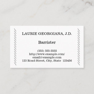 Low-Key and Restrained Barrister Business Card