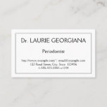 [ Thumbnail: Low-Key and Simple Periodontist Business Card ]