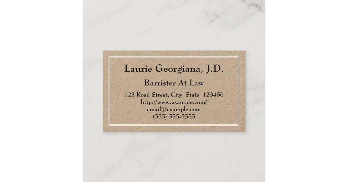 LowKey Barrister At Law Business Card Zazzle