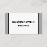 [ Thumbnail: Low-Key Business Advisor Business Card ]