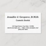 [ Thumbnail: Low-Key Cosmetic Dentist Business Card ]