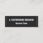 [ Thumbnail: Low-Key German Tutor Business Card ]