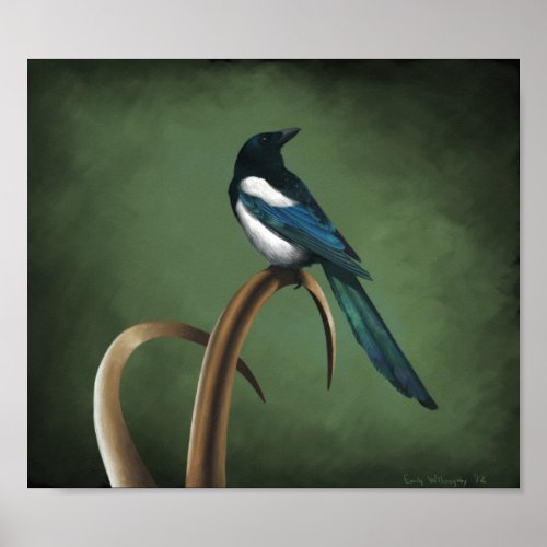 Low_key Magpie Print