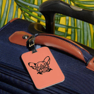 Low Key Rockstar Frenchie French Bulldog Luggage T Luggage Tag