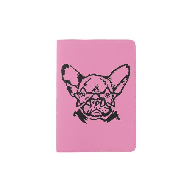 Low Key Rockstar Frenchie French Bulldog Passport Holder (Front)