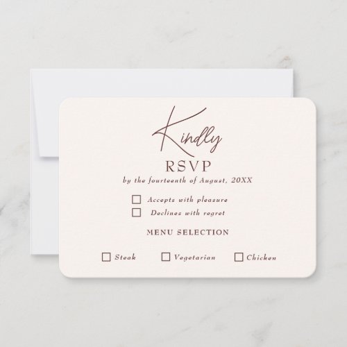 Low Key RSVP Card