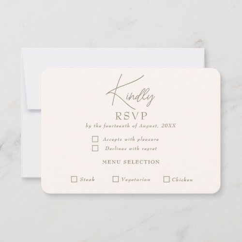 Low Key RSVP Card