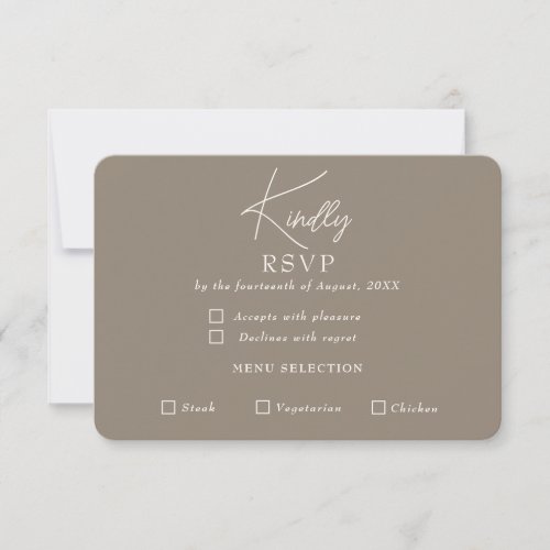 Low Key RSVP Card