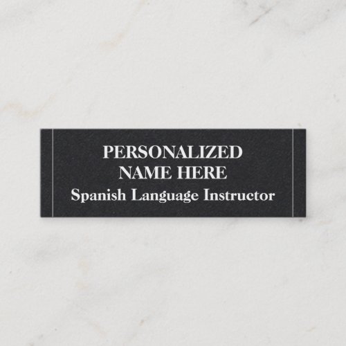 Low_Key Spanish Language Instructor Business Card